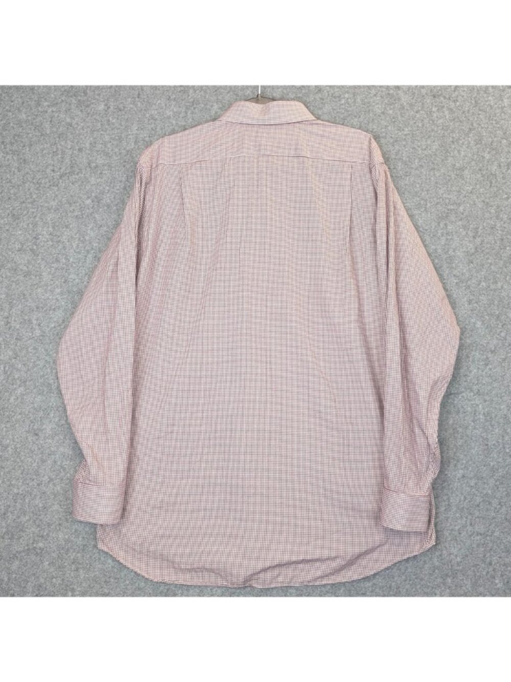 Paul Fredrick Mens 16.5 35 Dress Shirt Maroon White Button Down Long Sleeve - Picture 8 of 11